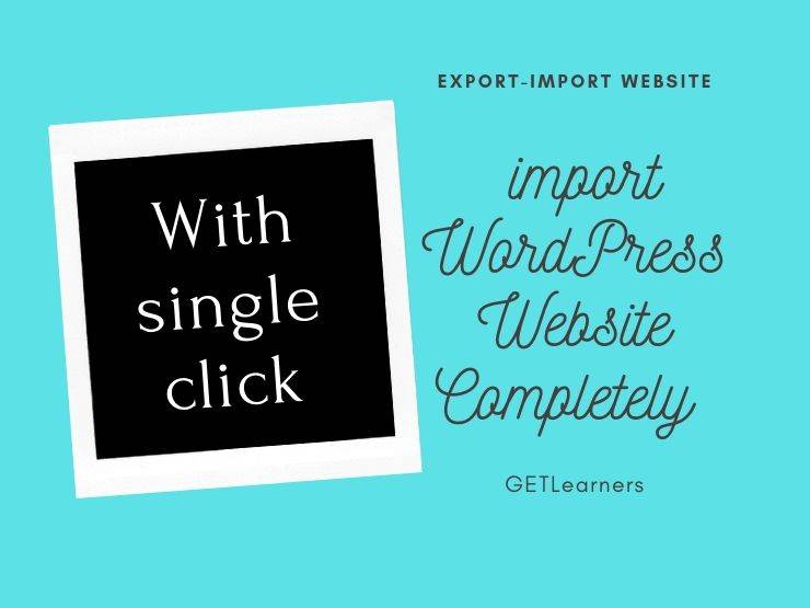 import WordPress website