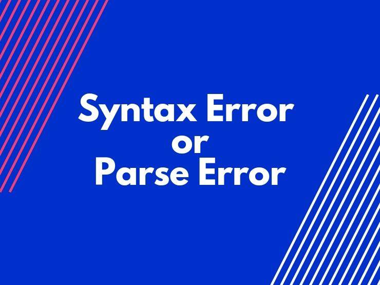 Syntax error