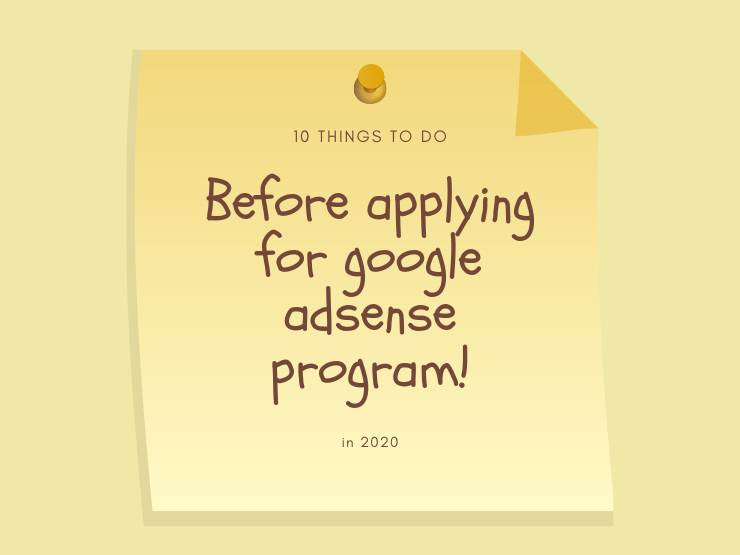 applying for google adsense program