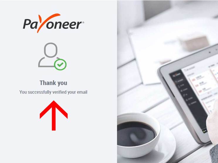 payoneer email confirmation