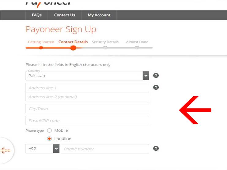 contact details of payoneer