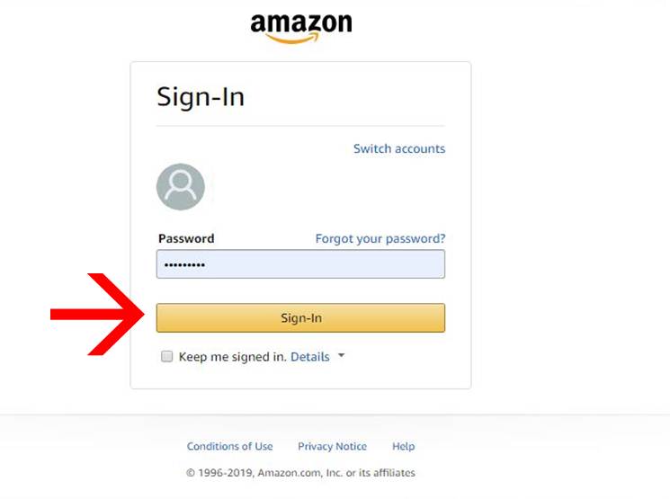 sign in to amazon