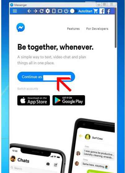 app launcher for messenger